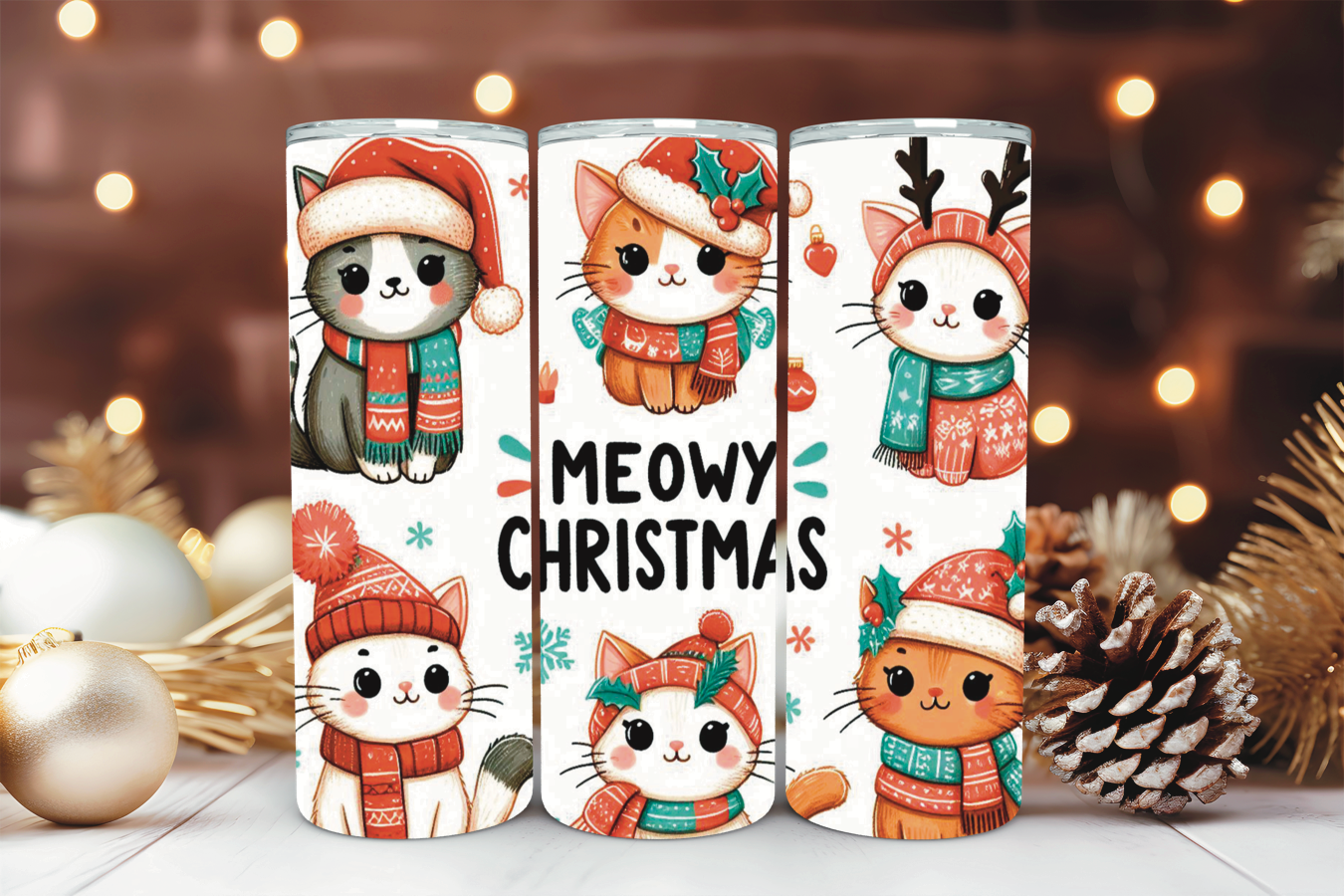 Meowy Christmas Tumbler