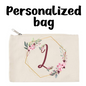 Personalized Floral Monogram Bag