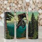 Bigfoot on a Dirtbike Tumbler