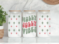 Holly Jolly Vibes Frosted Glass Can