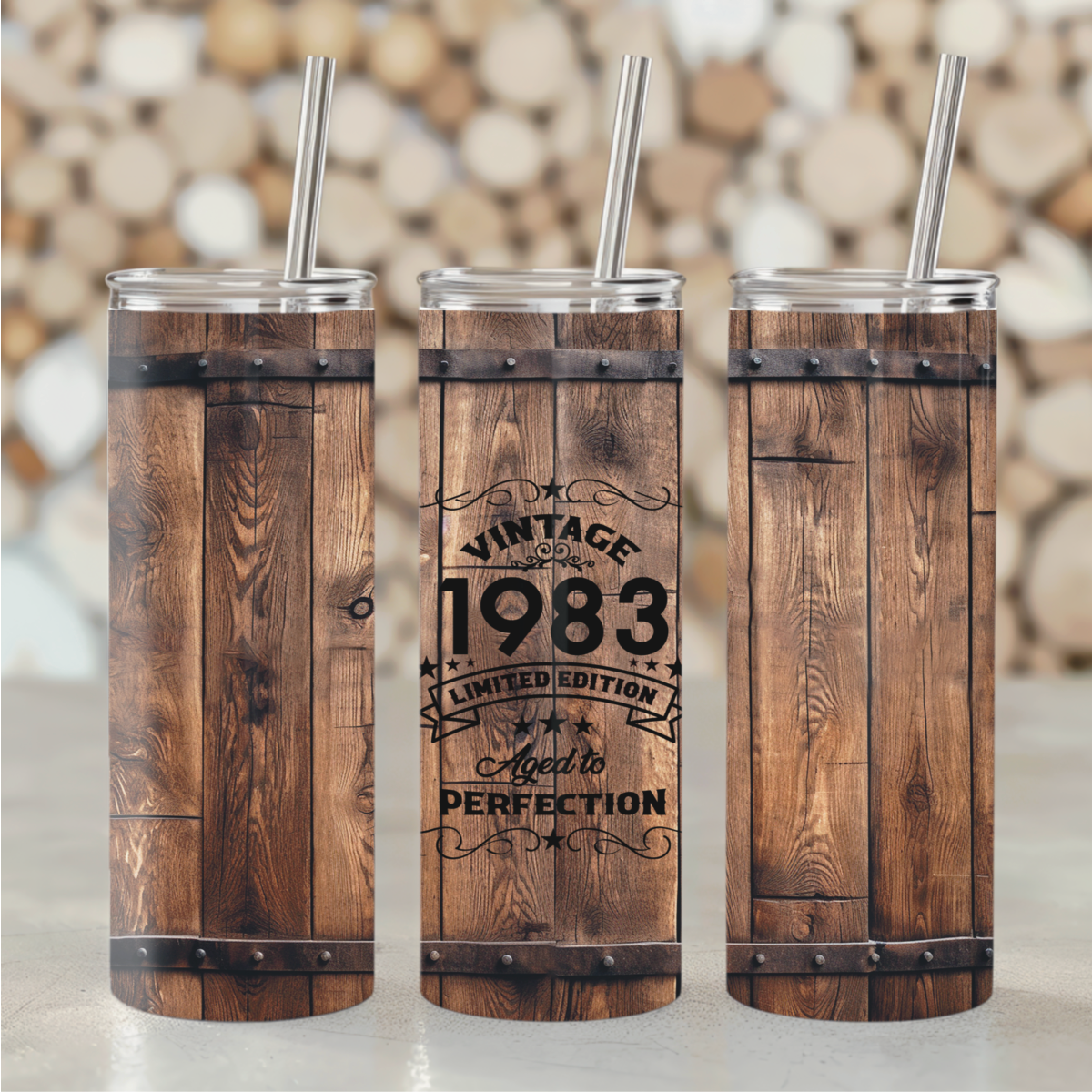 Personalized Vintage Barrel Tumbler